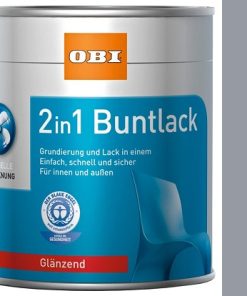 OBI 2u1 lak i temeljni premaz silbergrau sjajni 750 ml