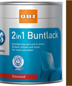 OBI 2u1 lak i temeljni premaz nussbraun sjajni 750 ml
