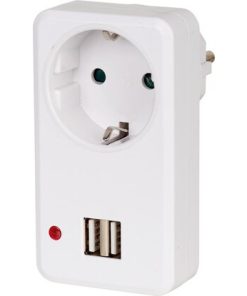 LUX adapter za utičnice sa 2 x USB priključka