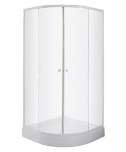 Polukružna tuš kabina sa tuš kadicom 90x90x195 cm, staklo 4 mm