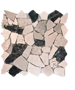 Mramorna pobloga na mreži Travertino, marron-smeđa-bež 30 x 30 cm