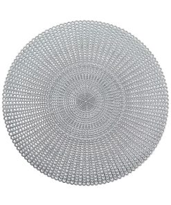 Podmetač PVC okrugli srebrni Ø 41 cm