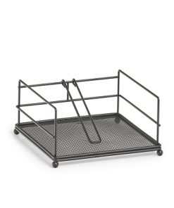 Držač salveta metalni crni 17,3x17,3x9cm