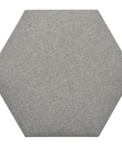 Zidni tekstilni panel 30 cm x 30 cm Silver Grey šestougao