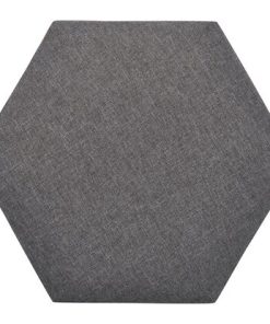 Zidni tekstilni panel 30 cm x 30 cm Stone Grey šestougao