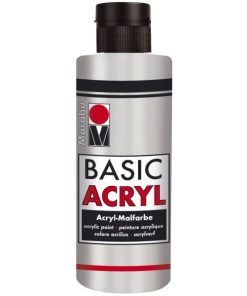 Basic Acryl 80ml metalik srebrna