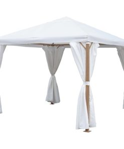 Paviljon Marana sa čelična konstrukcijom sa bojom drveta/bijela, 296 x 296 x 280 cm