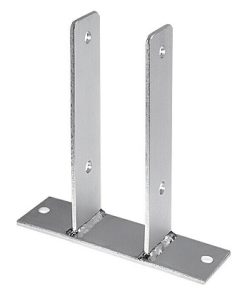 Podni U metalni profil za drvene stubove 7x7 cm